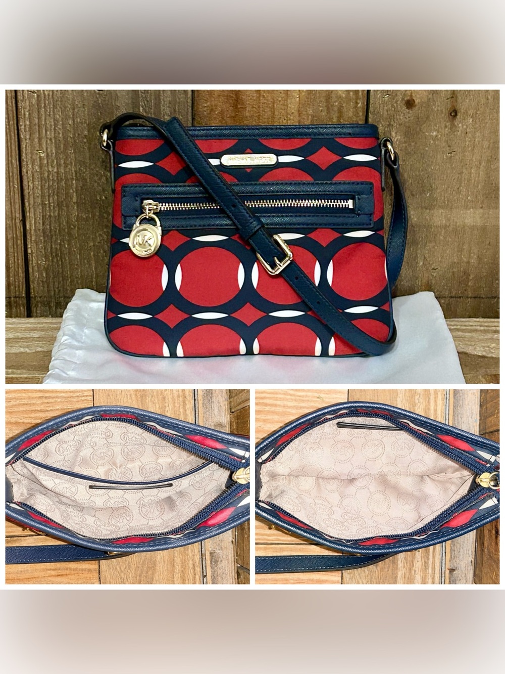Michael Kors. 5 Piece: Cindy Bag & Free Crossbody, Gift Box, Scarf & Dust Bag. - Picture 15 of 16
